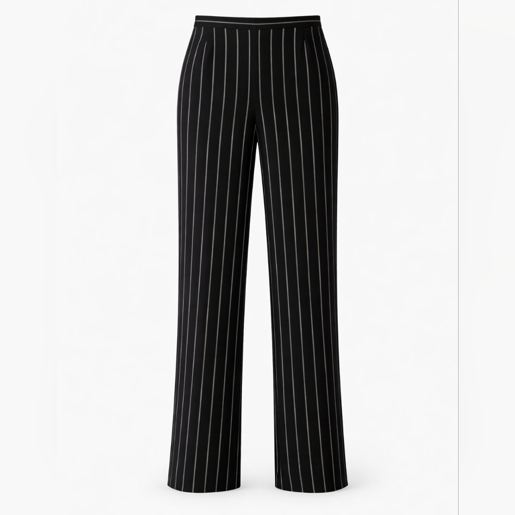 Armani Collezioni Pinstripe Wide Leg Pant, Size Small, Coa Included
